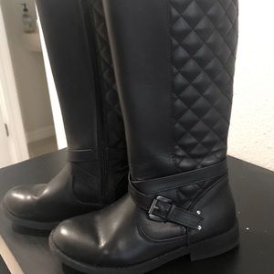 Black High Boots Girls size 1